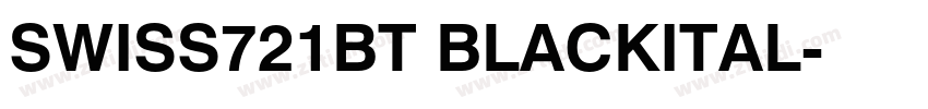 SWISS721BT BLACKITAL字体转换